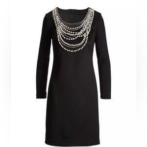 Boston Proper Perl Necklace Sheath Dress, Size 16